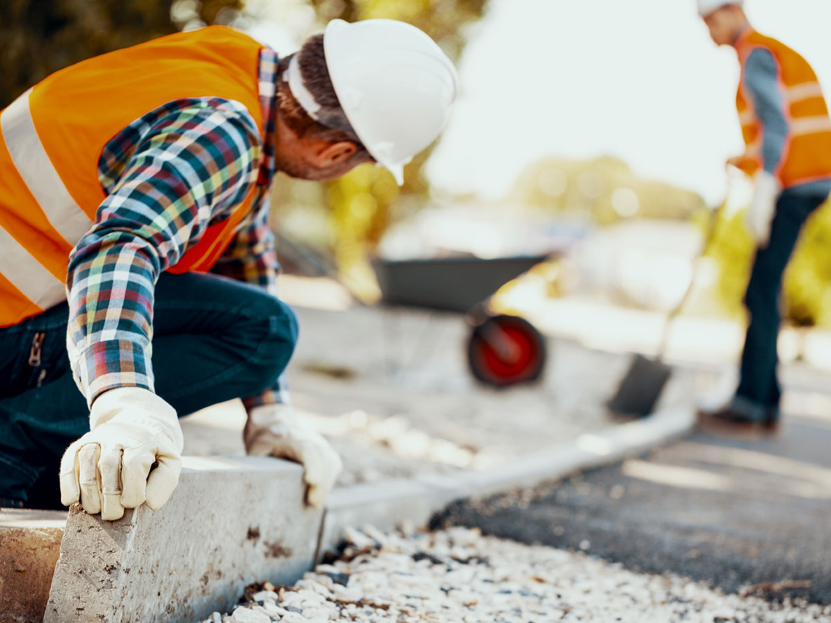 Browning Contractors sweeper on a major roadworks project